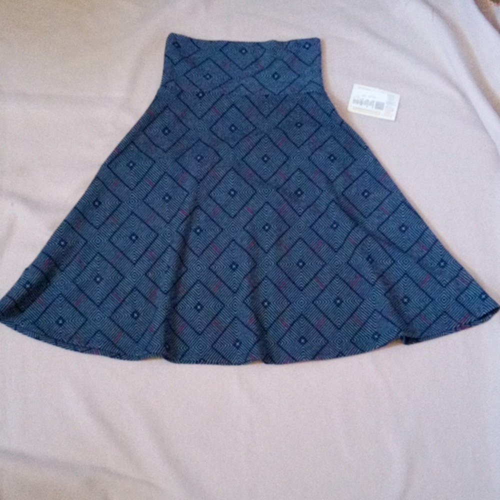 NWT LULAROE SZ XS BLUE SKIRT